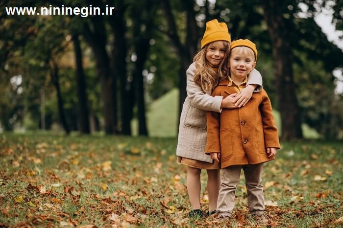 رنگهای پاییزی در مد لباس بچه گانه